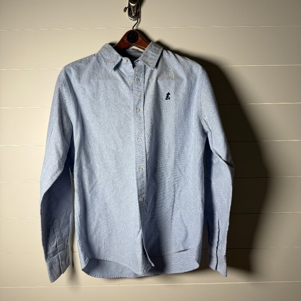 Disney Store Mickey Mouse Blue Button Down Oxford Shirt Size Large